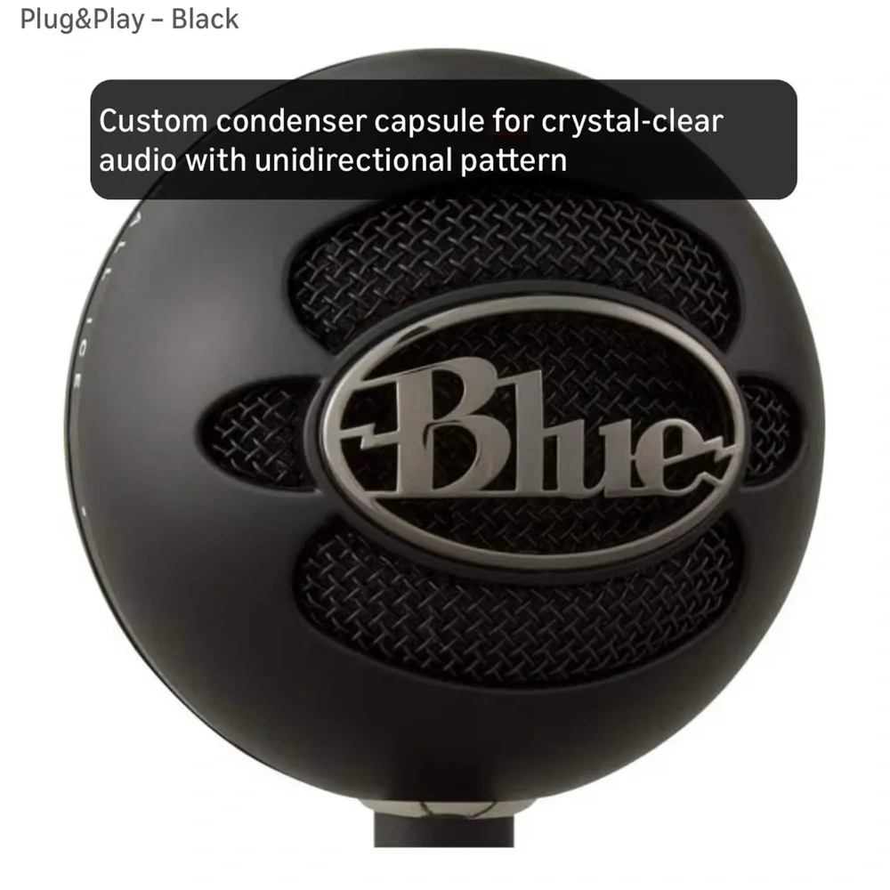 Logitech Black Snowball iCE USB Microphone